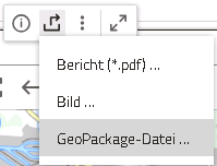 Export-Menü - Karte